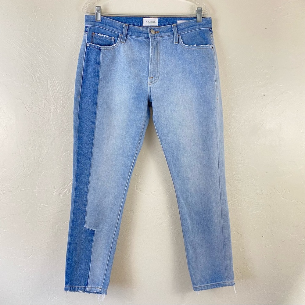 Frame Denim Size 27 Le Garcon Light Wash Fitted Straight Leg Denim Jean
